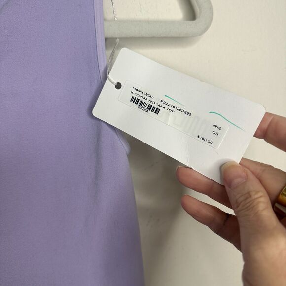 NWT cute Maisie Wilen The Webster Faved Lilac Heart Shape Cutout Boat Neck Top 2 - Picture 5 of 12